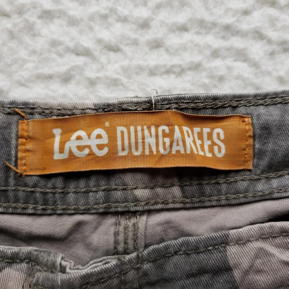 Lee Cargo Shorts Mens 38 Gray Camo Cotton Canvas 11 Inseam Casual Summer